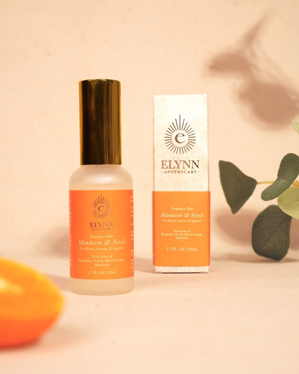 Elynn Apothecary Mandarin & Neroli Fragrance Mist (50ml) | For Room, Linen & Apparel | With Notes of Bergamot, Blood Orange & Mandarin