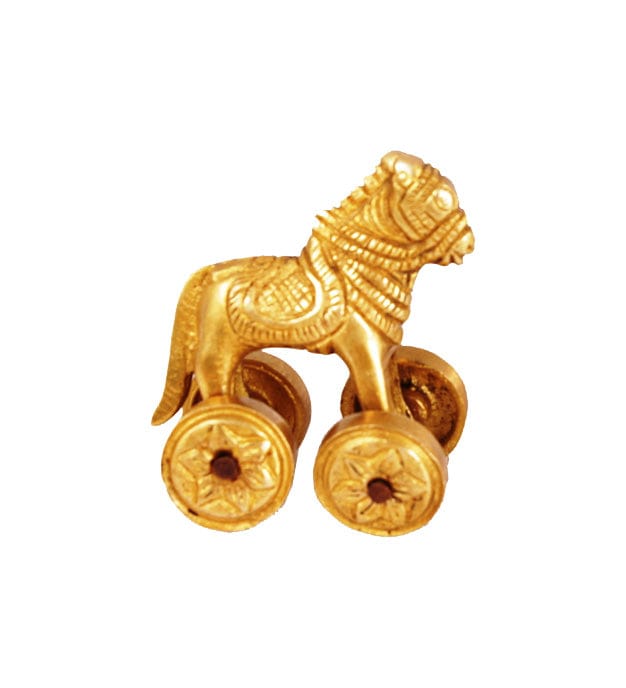 Brass Big Horse With Wheel For Decoration Home , Hotles, Temples, Collection, Gifts