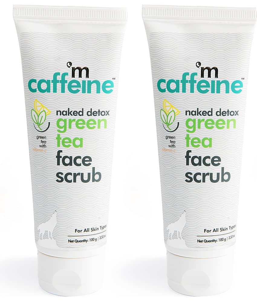 mCaffeine Green Tea Face Scrub 100gm each (Pack of 2)