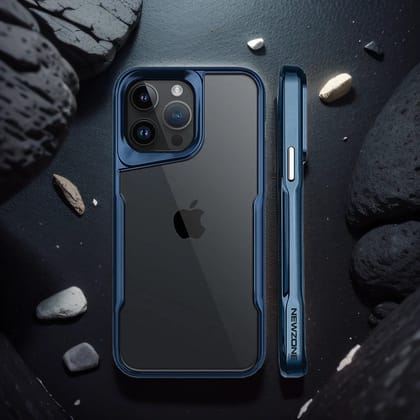 iPhone Series Design Cases With Camera Bumper-Acrylic Case / Blue / iPhone 15