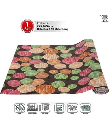 E-Retailer™ Multipurpose Anti Slip, Anti Skid, Easy Grip Washable Shelf Linen for Cabinets, Kithen Shelves, Drawer(Roll Size: 18 Inches Wide X 10 mtr Long, Color: Multicolor)