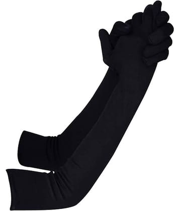 THRIFTKART Black Women's UV Protection Gloves ( Pack of 1 )