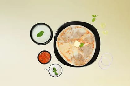 Paneer Paratha ( 2pc ) & Sweet Lassi