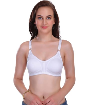 Eve's Beauty Poly Cotton Non Padded Women's Seamless Bra ( White )