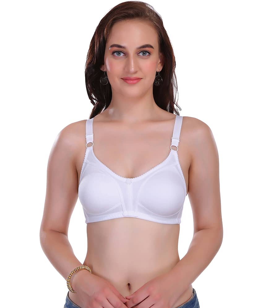 Eve's Beauty Poly Cotton Non Padded Women's Seamless Bra ( White )
