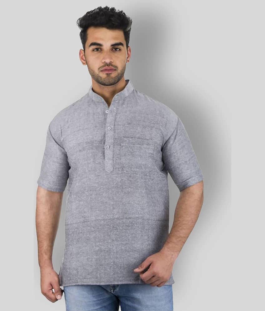 DESHBANDHU DBK - Grey Cotton Men's Kurta ( Single )