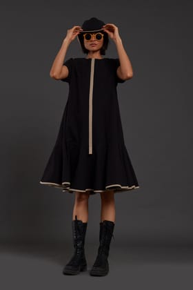 Black A-line Dress-XS
