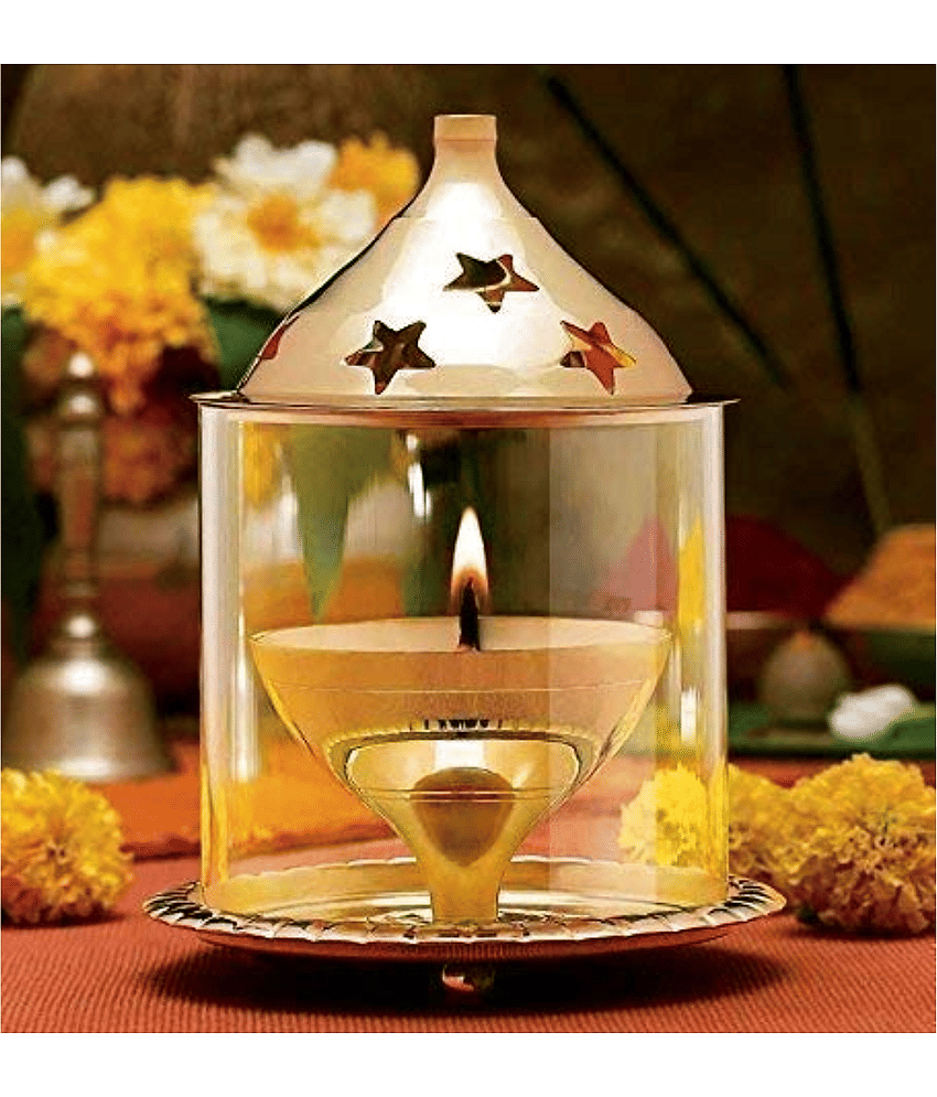 NAVYAKSH Brass Akhand Diya - Pack of 1