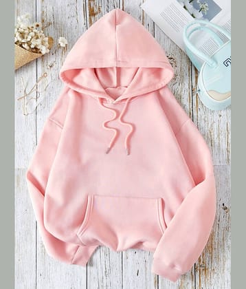 FABRIPPLE Fleece Hooded Men's Sweatshirt - Pink ( Pack of 1 )