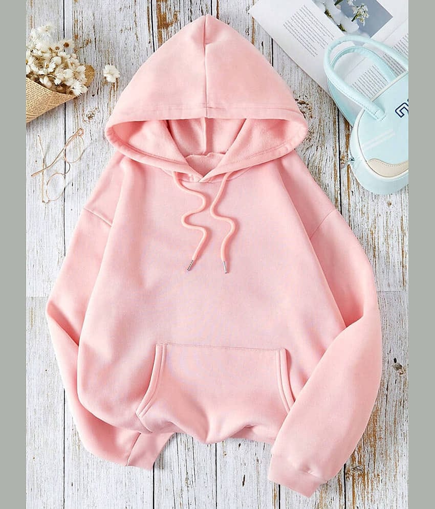 FABRIPPLE Fleece Hooded Men's Sweatshirt - Pink ( Pack of 1 )