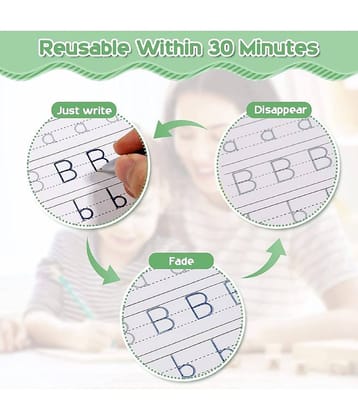 Sank Magic Practice Copybook (4 Books +10 Refills + 1Grip +1 Pen) - magic book, magic practice book, sank magic practice book, magic practice copybook, sank magic practice copybook, magic book for kids