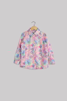 Attractive Quirky Shirt For Girls-1 Year / Blush Pink