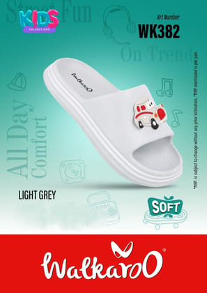 Walkaroo WK382 Light Grey No 9(s) Infant Slides