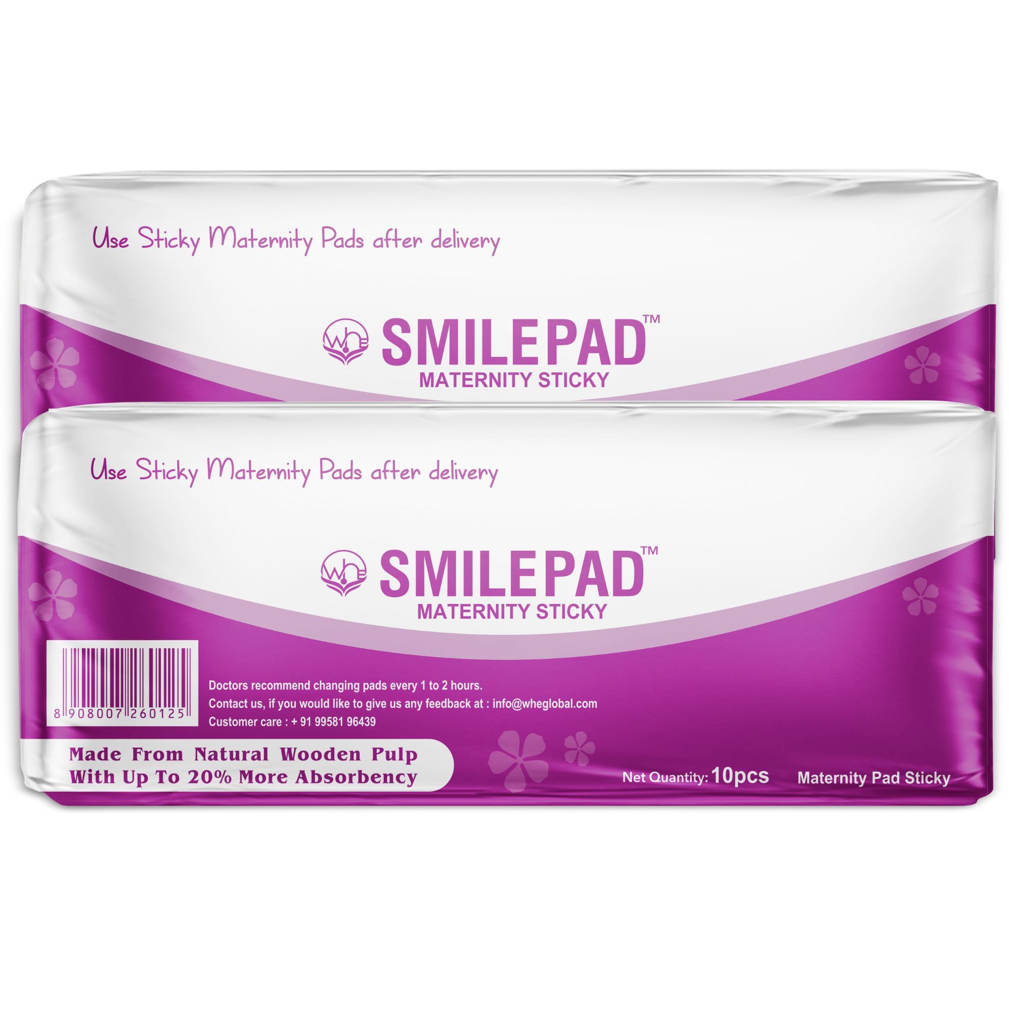 Smilepad Sticky Maternity Pads for Women Post Pregnancy, Soft and Rash Free, Pack of 20 Delivery Pads - Perfect for Heavy Postpartum Bleeding, Active Moms, C-Section Recovery, Sensitive Skin