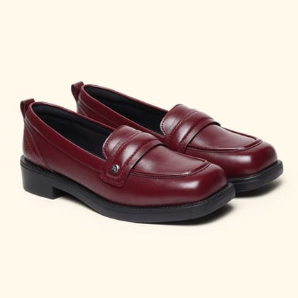 Stella Loafers 002 for Women-Maroon / 3