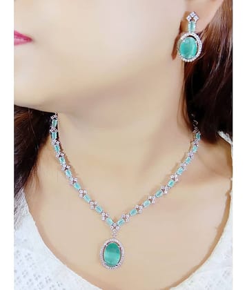 Ladymania Pink Alloy Necklace Set ( Pack of 1 )