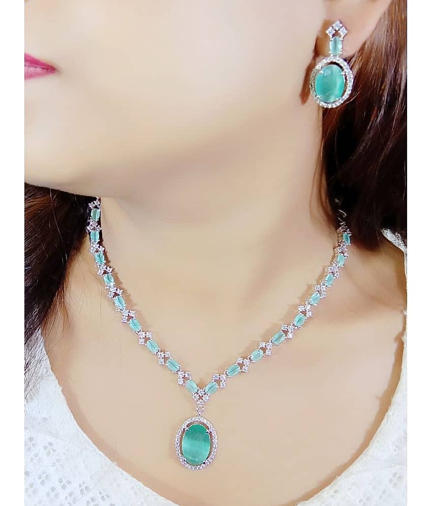 Ladymania Pink Alloy Necklace Set ( Pack of 1 )