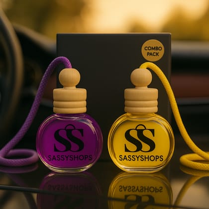 The Rush Duo Combo (Pack of 2) | VelvetRush & LemonRush | Car Perfume Reed Diffuser | Car Fragrance