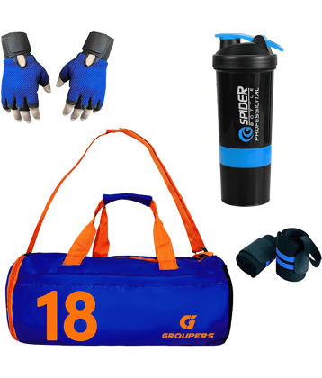 GROUPERS Polyester BLUE 20 Ltrs Gym Bag