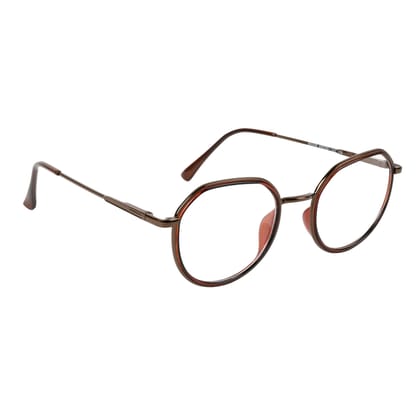 TERRY & CO Zero Power Blue Cut Eyeglasses | Metal Frame | Medium Size | Anti-Reflective, UV Protection, Lightweight | Spring Hinges | Unisex