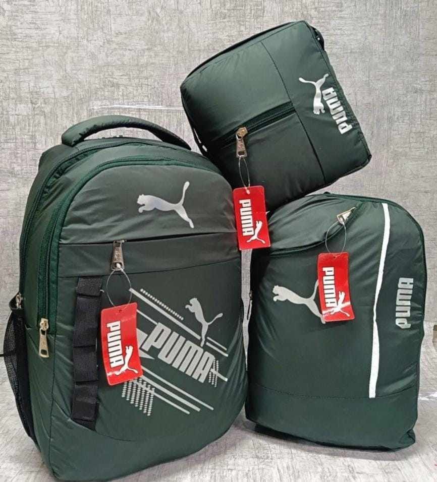 PUMA Bagpack 3 Pcs Combo (Green)