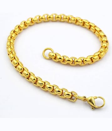 ZIVOM® Simple 7Mm Popcorn 18K Gold 316L Surgical Stainless Steel Lobster Clasp Chain Boys Girls Men Women