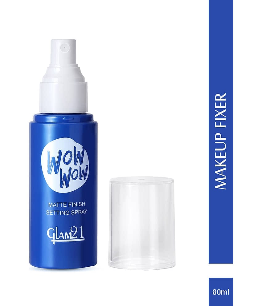 Glam21 Wow Matte Fix Setting Spray for Face Makeup Lightweighted Make-up Fixure 80ml Transparent