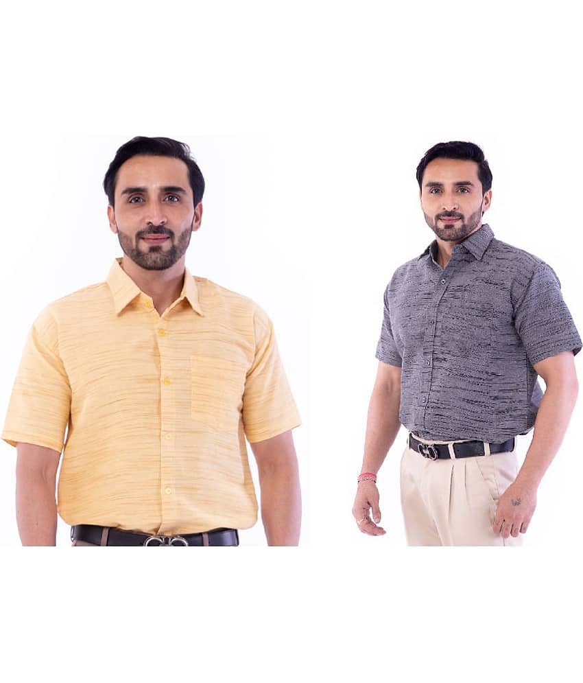DESHBANDHU DBK Cotton Regular Fit Half Sleeves Men's Formal Shirt - Multi ( Pack of 2 )