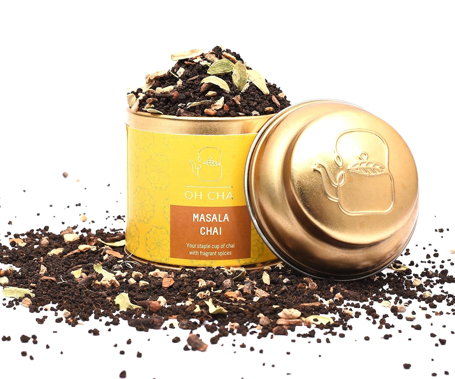 Oh Cha Masala Tea | Kadak CTC Tea with Natural Ingredients Like Cardamom, Cinnamon, Ginger, Clove and Black pepper | Premium Black Tea for your Daily Chai Fix, 35 gm