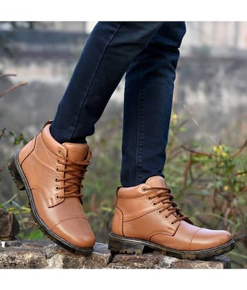 POS Planet of Shoes Tan Men's Casual Boots