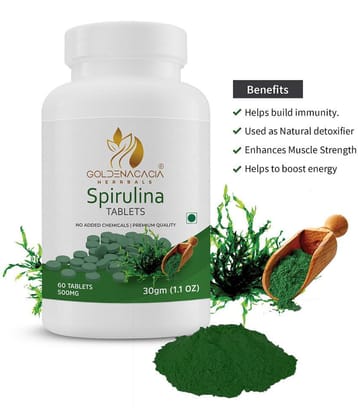 GOLDENACACIA HERRBALS Spirulina 500mg 60 tablets Tablets 1 no.s