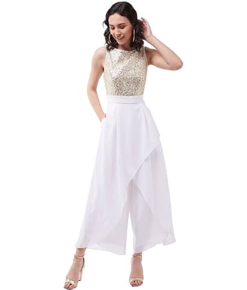 Miss Chase - Off White Polyester Regular Fit Women's Jumpsuit ( Pack of 1 )