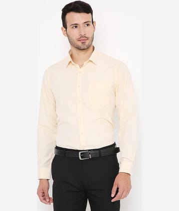 Maharaja - Yellow Polyester Blend Slim Fit Men's Formal Shirt ( Pack of 1 )