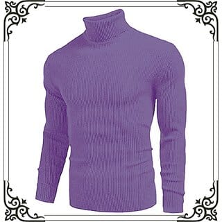 Fashlook Solid Purple Full Sleeve Sweaters For Mens