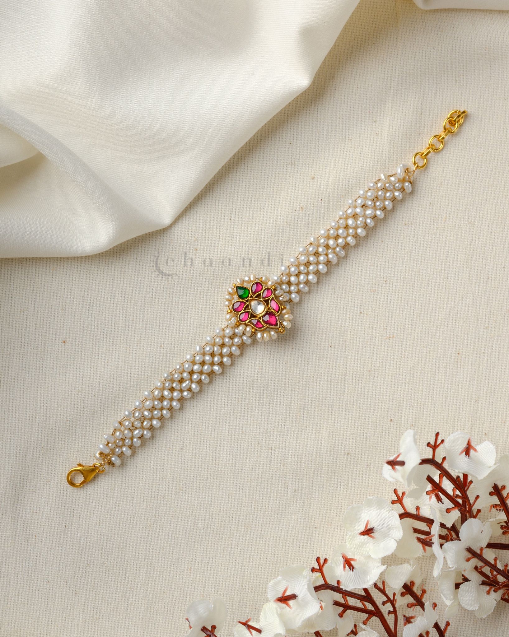 Gold Polish Silver Bracelet CHB1160 (Single)