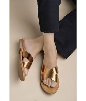 Shoetopia Gold Women's Flats