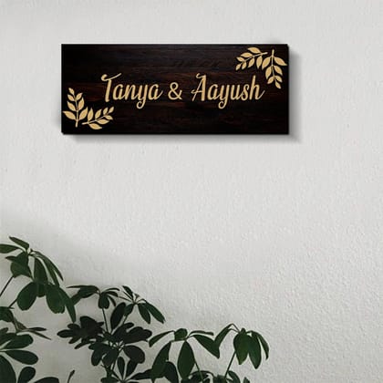 3D Floral Classic Name plate-Couple Name Plate