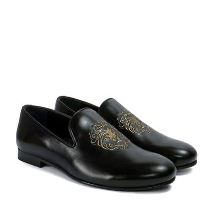 Black Genuine Leather Slip-On By Brune & Bareskin-40/6