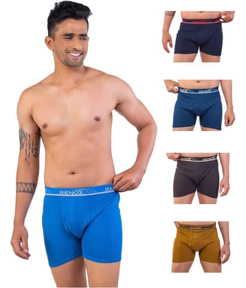 Renox Pack of 5 Cotton Trunks For Men's ( Multicolor )