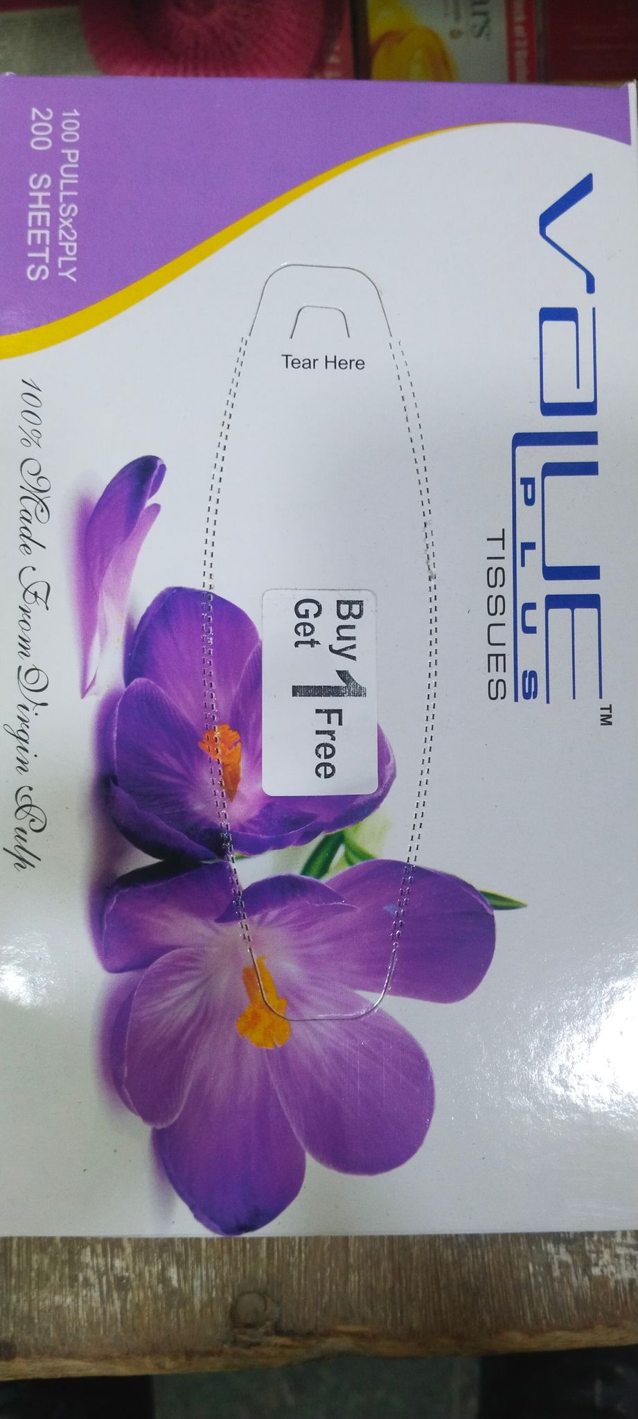 Value Plus Tissues 100 pullsx2ply Buy 1 Get 1Free 