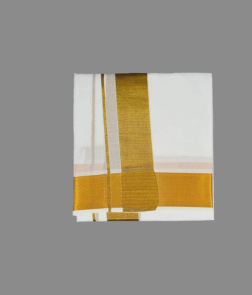 Shyam Handloom Cotton Mens Dhoti White ( Pack of 1 ) - None