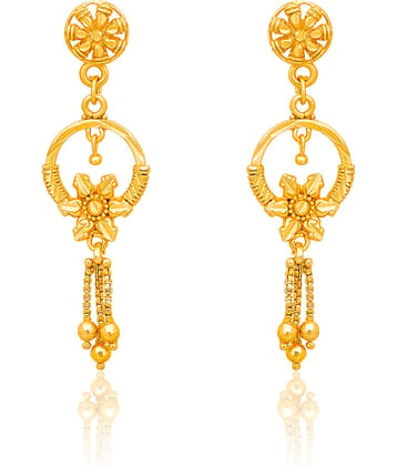 LUV FASHION Golden Chandbalis Earrings ( Pack of 1 )