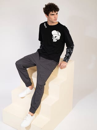 Punk RESPECT Long Sleeve Oversized T-shirt-S / Black / RESPECT