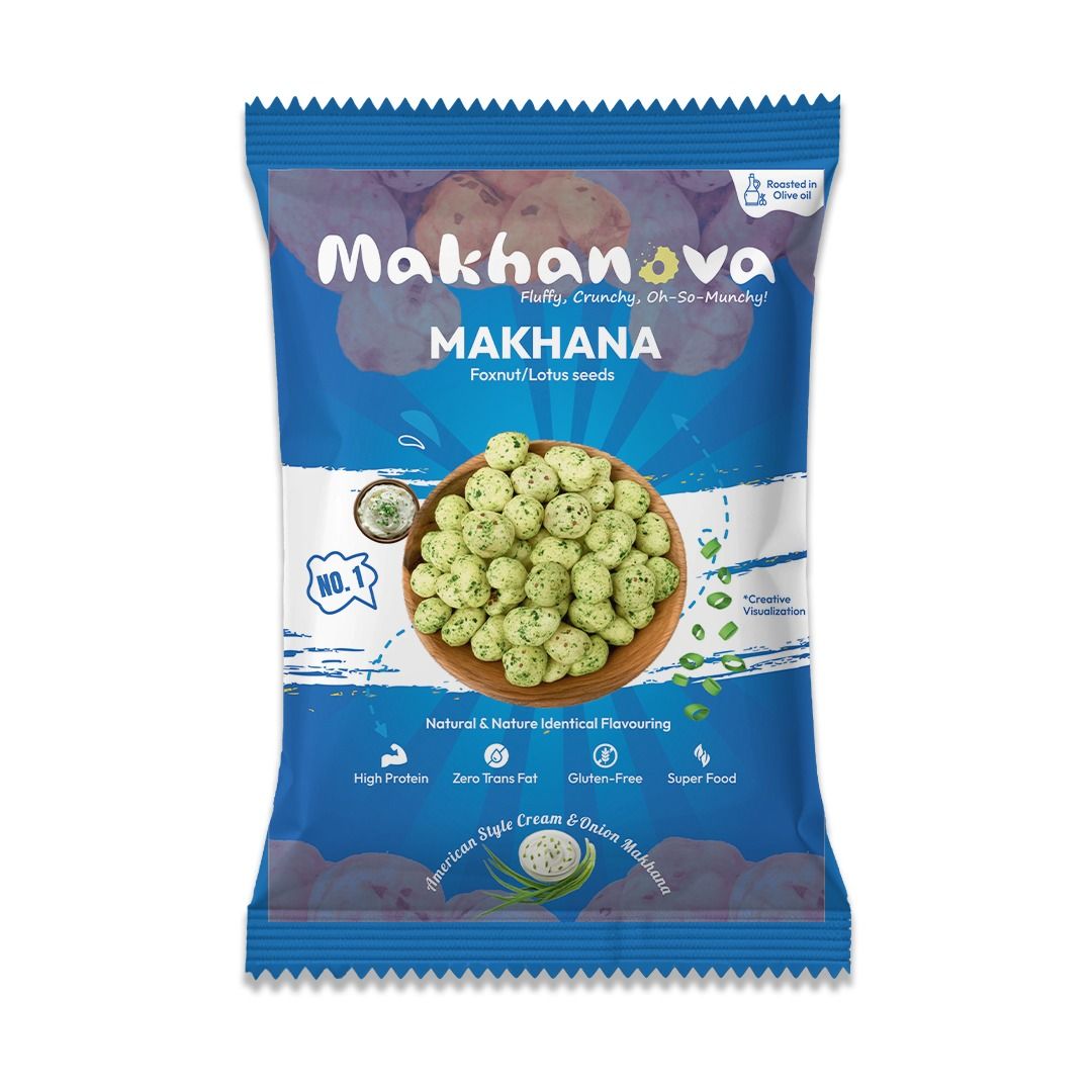 American Style Cream & Onion Makhana 10 G Pack Of 10