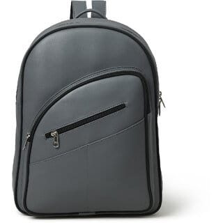 MATRICE laptop backpack bag with Grey faux vegan leather(NE-S-0803-Grey)