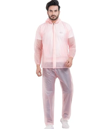 Sindon Pink Nylon Men's Rain Suit Set ( Pack of 1 )
