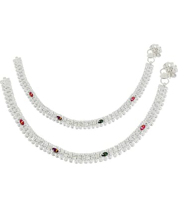 Charms Silver Anklets ( Pack of 1 )