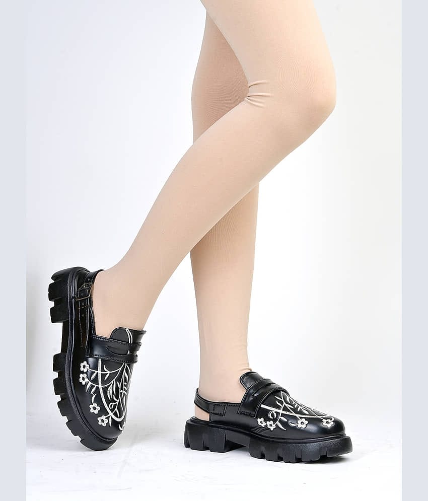 Stylestry Black Women's Loafers