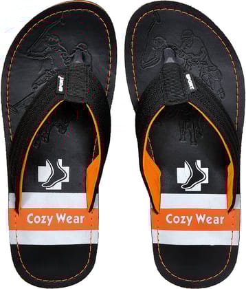 Cozy Wear - Orange Men's Thong Flip Flop