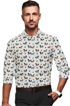 Men's Cotton Blended Printed Full Sleeve Shirt (Multicolor, L)-PID53457 Men's Cotton Blended Printed Full Sleeve Shirt (Multicolor, L)-PID53457